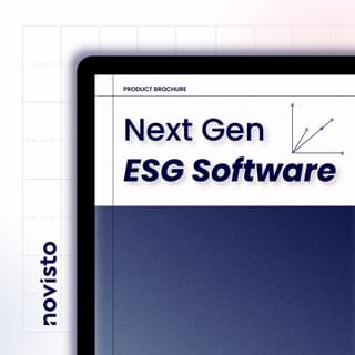 Computer screen that says "Next Gen ESG Software"