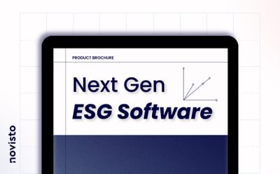 Computer with Next Gen ESG SOftware written on the screen