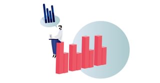 Illustration of person using their laptop