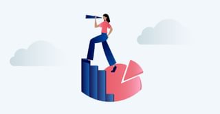 Illustration of a person walking on a graph