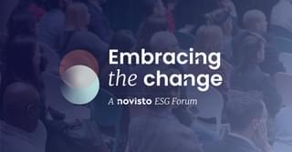 Text saying Embracing the Change - A Novisto ESG Forum