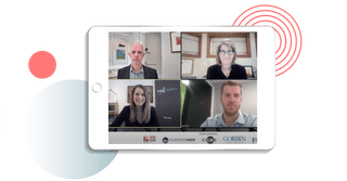 Team Zoom call on an iPad tablet