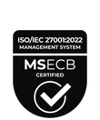 logo/badge of ISO/IEC 27001 (MSECB certified)